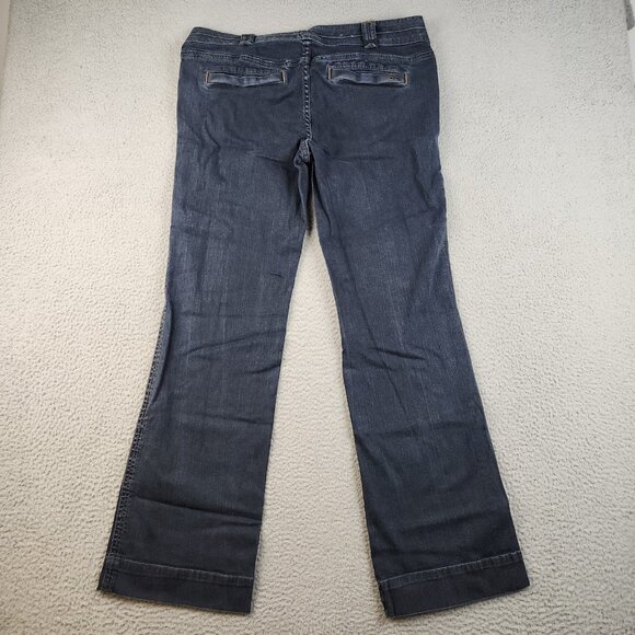 Converse One Star Jeans Women's 14 Boot Cut Blue Dark Wash Stretch Denim Pants - Picture 2 of 9